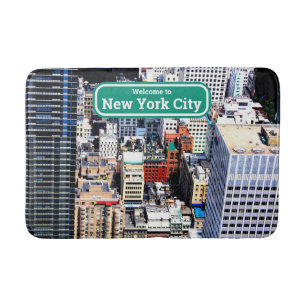 New York City colorful modern Badmat