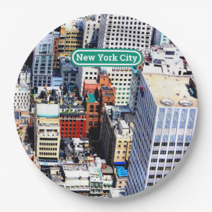 New York City colorful modern Papieren Bordje