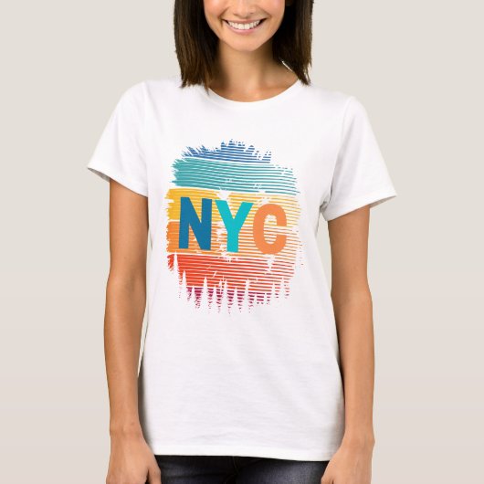 New York City Colorful T-Shirt (Voorkant)