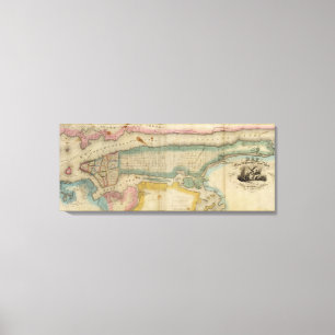 New York City & County Canvas Afdruk