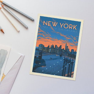 New York City   De stad Dreams Briefkaart