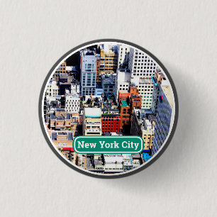 New York City decoratie item pin Ronde Button 3,2 Cm