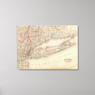 New York City en Vicinity Canvas Afdruk