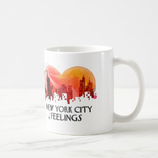 New York City Feelings New Yorker Font Logo Koffiemok