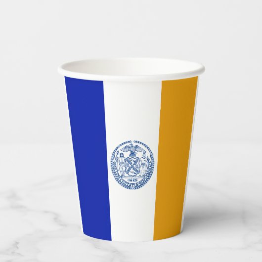 New York City flag paper cups Papieren Bekers (Achterkant)