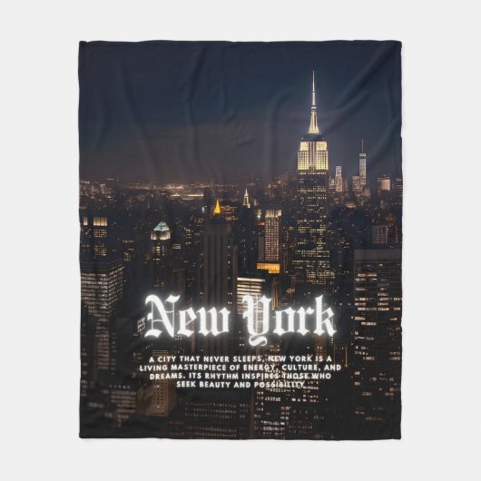 New York City Fleece Deken (Voorkant)