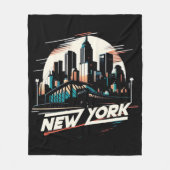 New York City Fleece Deken (Voorkant)