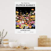New York City Flower Market LOWER EAST Poster (Keuken)