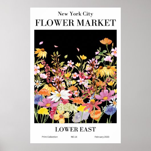 New York City Flower Market LOWER EAST Poster (Voorkant)