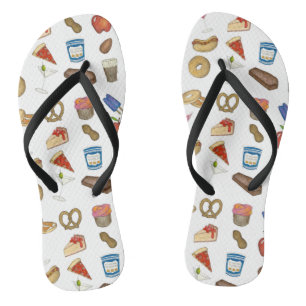 New York City Foodie NYC Foods Tourist Food Print Teenslippers