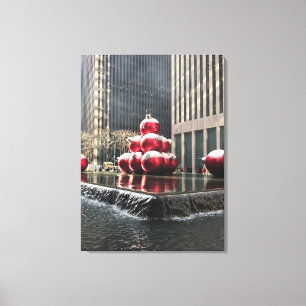 New York City Fotografie kerstwinter NYC Canvas Afdruk