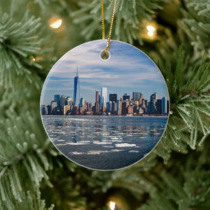 New York City Freedom Tower Skyline Keramisch Ornament