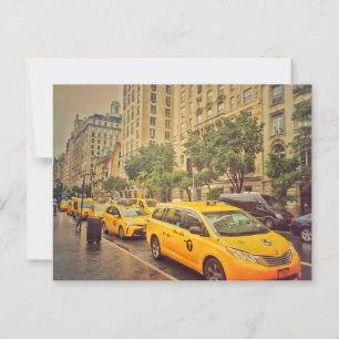 New York City Gele taxi's Briefkaart