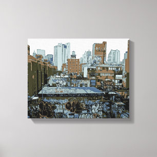 New York City Graffiti Canvas Afdruk