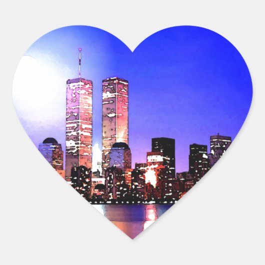 New York City Hart Sticker (Voorkant)