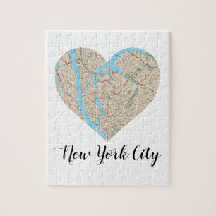 New York City Heart Map Legpuzzel