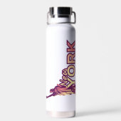 "New York City", "I Love New York" Custom Design Waterfles (Achterkant)