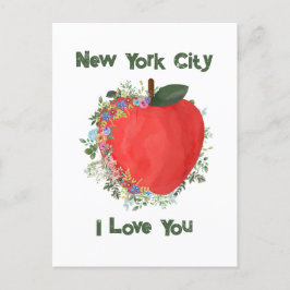 New York City, ik hou van je Big Apple Briefkaart
