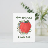 New York City, ik hou van je Big Apple Briefkaart (Staand voorkant)
