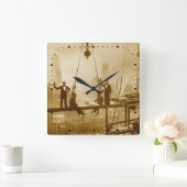  New York City Ironworkers Lunchtime Vierkante Klok (Huis)