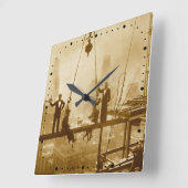  New York City Ironworkers Lunchtime Vierkante Klok (Hoek)