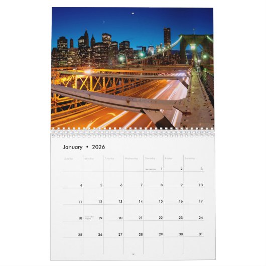 New York City-kalender Kalender (Jan 2026)