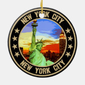New York City Keramisch Ornament (Achterkant)