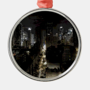 New York City Kerstornamenten Metalen Ornament