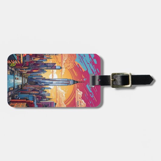 New York City Landschap Bagagelabel (Voorkant horizontaal)