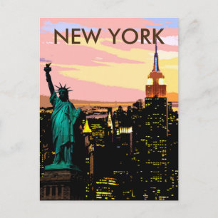 New York City Liberty of Statue  Briefkaart