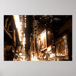 new york city lights poster