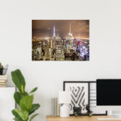 New York City Lights Poster (Thuiskantoor)
