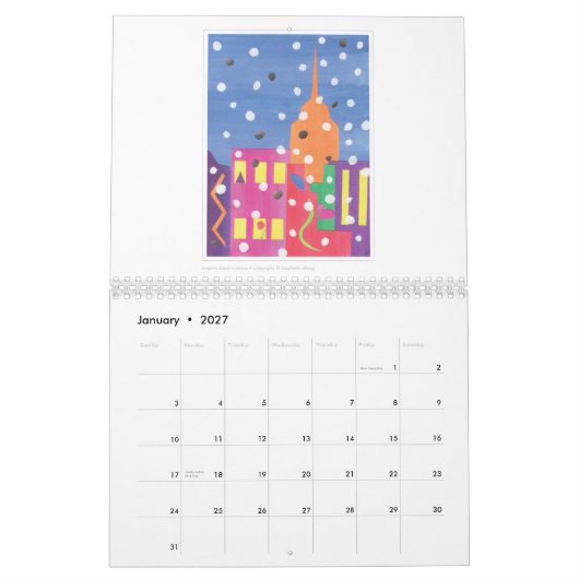 New York City - Liz Wang 2011 Fine Art Calendar Kalender (Jan 2027)