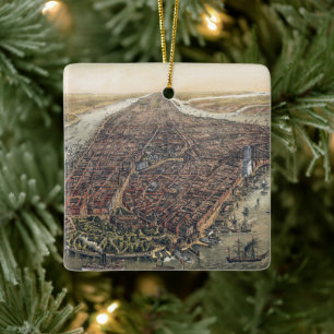  New York City, Manhattan, Brooklyn Bridge Keramisch Ornament