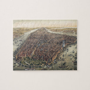 New York City, Manhattan, Brooklyn Bridge Legpuzzel