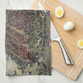 New York City, Manhattan, Brooklyn Bridge Theedoek (Quarter Fold)