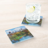 New York City Manhattan Central Park Panorama Glazen Onderzetter (Schuin)