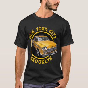 New York City Manhattan Checker Taxi Cab voor Big  T-shirt