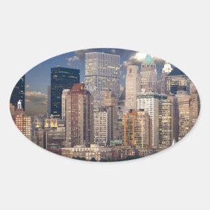 New York City Manhattan Ovale Sticker