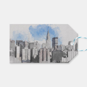 New York City Manhattan Skyline Cadeaulabel