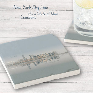 New York City Manhattan Skyline Stenen Onderzetter