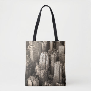 New York City Manhattan skyline uitzicht zwart Draagtas
