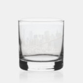 New York City Manhattan Skyline Whisky Glas (Achterkant)
