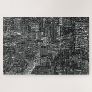 New York City Manhattan Skyscrappers Black White Legpuzzel