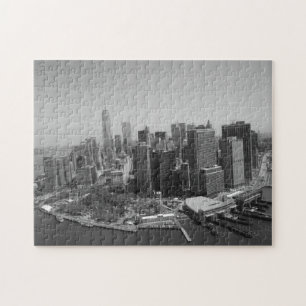 New York City Manhattan Skyscrappers Black White Legpuzzel