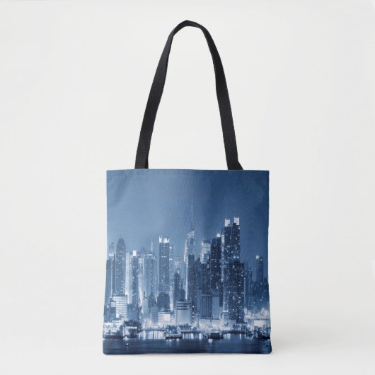New-York City Manhattan Winter Night Skyline Draagtas (Voorkant)