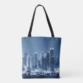 New-York City Manhattan Winter Night Skyline Draagtas (Achterkant)