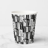 New York City Manhattan Zwart-wit Deco Chic Papieren Bekers (Achterkant)
