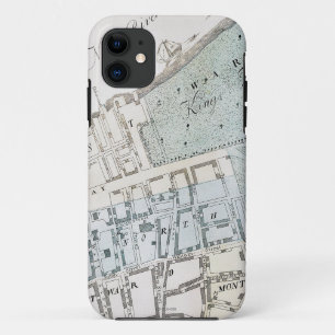 New York City Map, 1728 iPhone 11 Hoesje