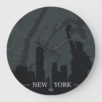 New York City Map Grote Klok